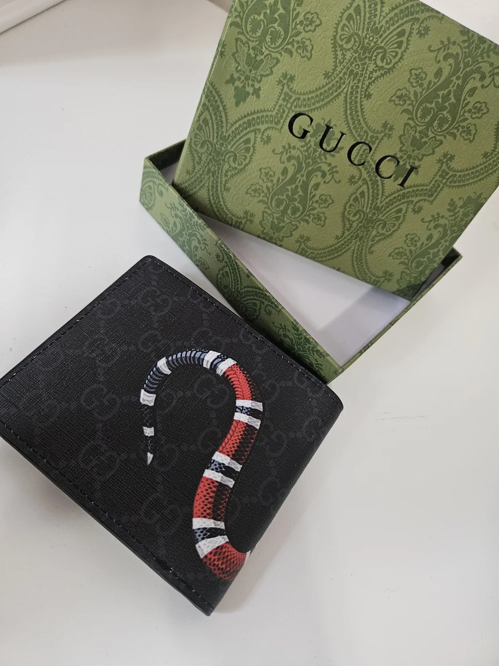 Black Kingsnake Canvas Bi-Fold Wallet
